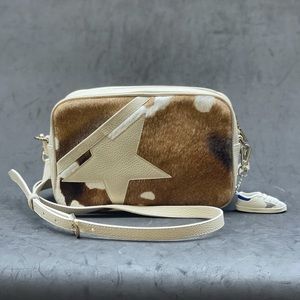 GOLDEN GOOSE pony hair crossbody bag